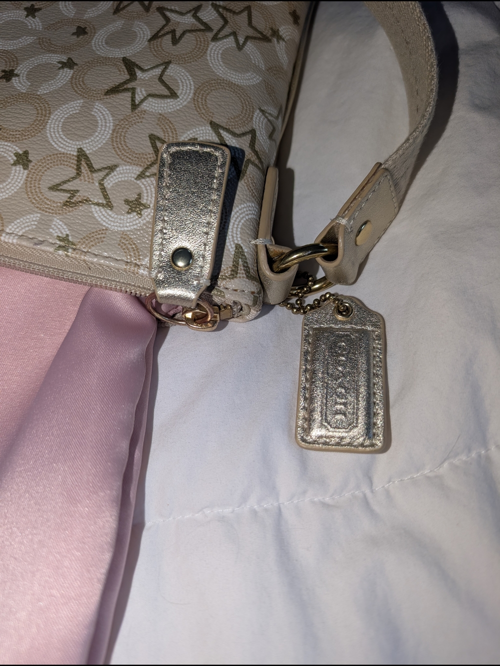 Coach Waverly Snow Queen Crossbody Bag With Signature C and Gold Stars - Picture 7 of 13